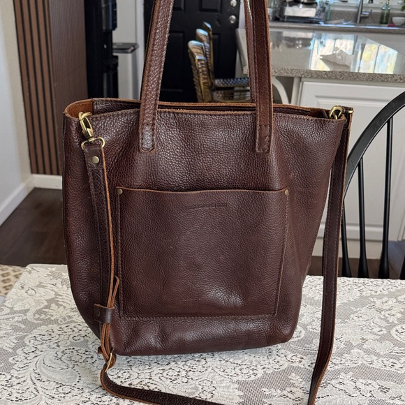 Portland leather goods, crossbody full tote, cold brew. - Picture 15 of 15